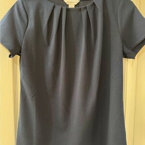 Liz Claiborne Classic Navy Short Sleeve Top